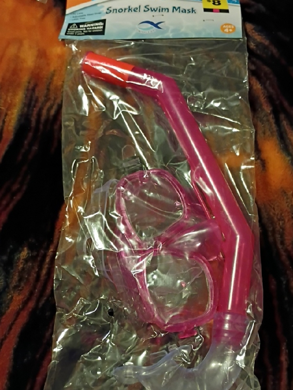 Snorkel Swim Mask Set - Pink Swim Mask & Snorkel